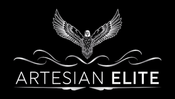 Artesian Elite Logo Black and Silver BG