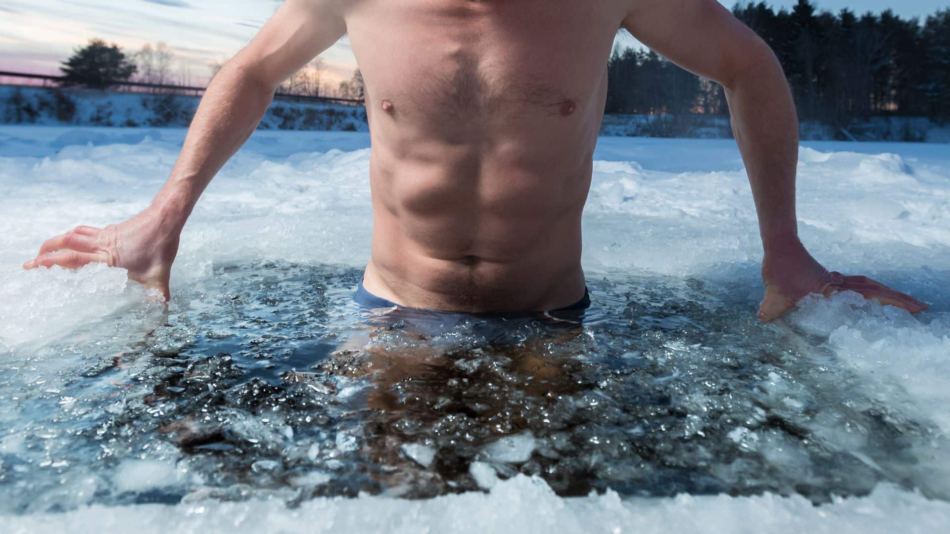 cold plunge pool , ice bath